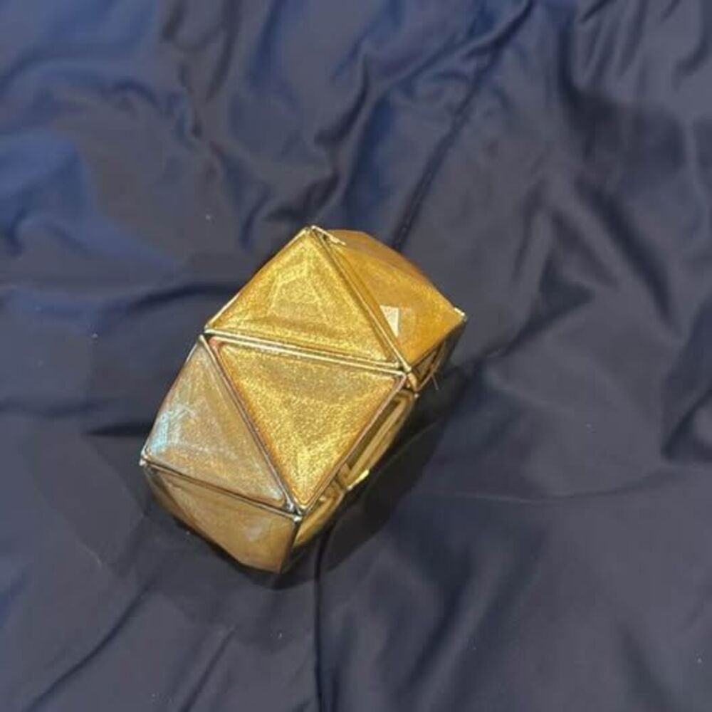 Gold Geometric Stretch Bracelet